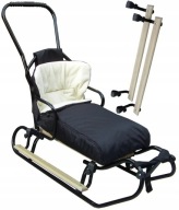 ПОЛЬСЬКІ санки + руль + штовхач (довжина 105 см) + перекладина + підставки для ніг