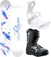 Zestaw Snowboard RAVEN Mia White 153cm + buty Target Atop + wiązania FT360