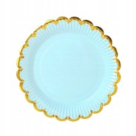 Papierové taniere modré zdobenie 18cm