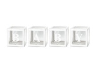 Pudełka na balony białe dekoracje ozdoby Baby Shower Roczek 30cm 4 sztuki