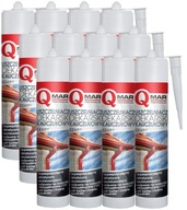 12X Silikon DEKARSKI SZARY uszczelniacz kauczukowy 300 ml QMAR