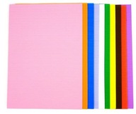 Farebný vlnitý papier na vystrihovanie SCRAPBOOKING 10 ks A4 mix farieb