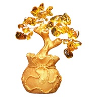 Złote kryształowe ozdoby, Feng Shui Bardzo małe