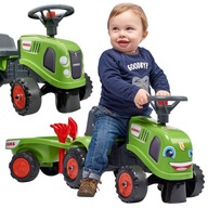 FALK Traktorek Baby Claas Zielony z Przyczepką