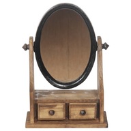 Zrkadlo v liatinovom ráme Mini Drevený toaletný stolík