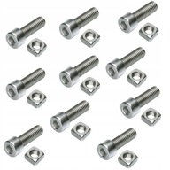 IMBUSZCSAVAR M8x25+NÉGYZET ANYA M8 PV NAPELEMES RAGASZTÓHOZ x10