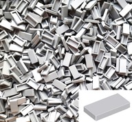 LEGO Építőkocka 50db Csempe 1x2 Sima LBG csempe Világos szürke 3069