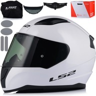 KASK MOTOCYKLOWY LS2 FF353 RAPID II BIAŁY POŁYSK + PRZYCIEMNIANA SZYBA