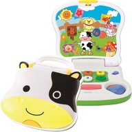 SMILY PLAY Laptop edukacyjny dla dzieci krowa 12m+