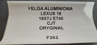 disk hliníkový LEXUS 18X7J ET40 originál CJT
