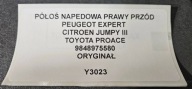 semi-axis NAPEDOWA right front PEUGEOT EXPERT JUMPY III PROACE original