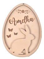 Jajko drewniane personalizowane dekoracja wielkanocna imię