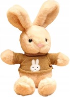 Béžový zajačik Maskot v tričku 35 cm mäkký maskot