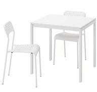 IKEA MELLTORP ADDE Stôl a 2 stoličky, biela, 75 cm