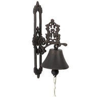 Liatinový zvonček VINTAGE ozdobný zvon z viktoriánskej liatiny