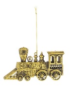 Prívesok lokomotíva zlatá 12cm trblietavá ozdoba