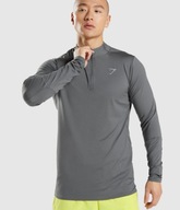 GYMSHARK BLUZA Z DŁUGIM RĘKAWEM SZARA CASUAL S P7B