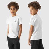 4F T-SHIRT CHŁOPIĘCY GŁADKI KOSZULKA DZIECIĘCA BASIC SS24