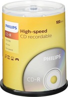 Philips płyty CD-R surówki 700 MB danych/80 minut, 52 x High Speed, 100