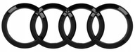 Zadný emblém čierny Audi Q3 Q5 A4 A6 202 mm