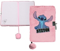 PAMIĘTNIK notes pluszowy A5 Disney Lilio i Stitch Różowy na kłódkę