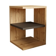 ELZA nočný stolík, nočný stolík, pomocník farba dub wotan/ čierna 30x30x40