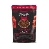 FITMIN FOR LIFE ADULT CAT FILLETS BEEF 85G FILECIKI Z WOŁOWINĄ W SOSIE