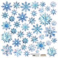 PAPÍR MATRICÁK 24x24 ScrapLove - Winter snowflakes