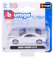 NISSAN GT-R 2009 KOVOVÝ RESORAK 1:64 BBURAGO SRE