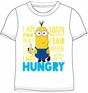 128 (8) Blúzka T-shirt MINIONKI krátky rukáv licencia Minions biela