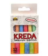 kreda do tablicy kolorowa 12szt Dromader tablicowa