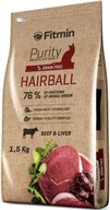 Fitmin cat Purity Hairball z wołowiną 1,5kg