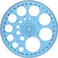 Kątomierz kołowy 360 stopni z szablonami kół