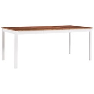 Jedálenský stôl bielo-hnedý 180x90x73 cm borovicové drevo