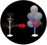 Stojak Stelaż na Balony 7 Patyczków ŚWIECĄCY LED