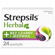 STREPSILS Herbal ból gardła czarny bez 24 pastylki