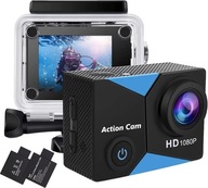 Jadfezy Action Camera 1080P kamera sportowa wodoodporna 30m akcesoria 12mpx
