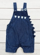 F&F świetne spodenki jeans ogrodniczki 9-12m/80cm