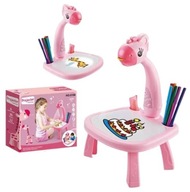 Projektor žirafa ružový kresliaci stôl