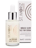 St.Moriz Miracle Glow Samoopaľovacie sérum na tvár hyalurón a koenzým Q10