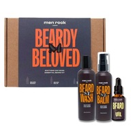 MENROCK Beardy Beloved szampon + balsam + olejek zestaw do brody 30ml