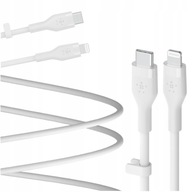 Belkin Kabel Boost Flex USB-C do Lightning 2m Biały Elastyczny Z klipsem