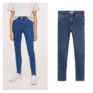 MANGO spodnie jeansy skinny niebieskie na szczupła dziewczynkę XXS 140/146