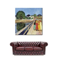 Edvard Munch - Dievčatá na moste, obraz