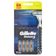 Gillette Sensor3 Ostrza Wymienne Do Maszynki Do Golenia, 8 Sztuki