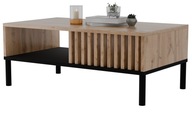 Konferenčný stolík s lamelami LAMEO lavica do obývačky DUB WOTAN/ČIERNE lamely