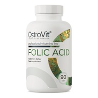 OstroVit Folic Acid 90 tabs KWAS FOLIOWY 800 mcg WITAMINA B9 FOLIANY