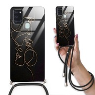 ETUI CROSSGLAM DO SAMSUNG A21S CZARNY SZNUREK Wz