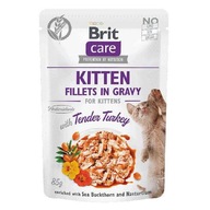 BRIT CARE CAT FG KITTEN TENDER TURKEY POUCH 85g kawałki w sosie karma