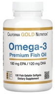 California Gold | Omega 3 mastné kyseliny | 180mg EPA / 120mg DHA | 100 k.